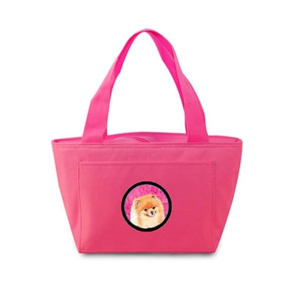 Carolines Treasures LH9395PK-8808 Pink Pomeranian Zippered Insulated School Washable And Stylish Lunch Bag Cooler LH9395PK-8808 - main